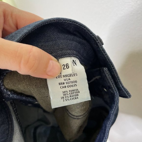 Hudson Collin Flap Skinny Jeans in Crete Dark Wash W422TIL Tencel Size 26 - Picture 9 of 10